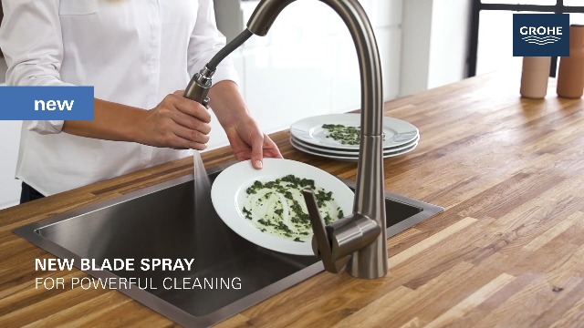 Amazon.com: GROHE 32283DC2 Zedra Single-Handle Pull Down Dual