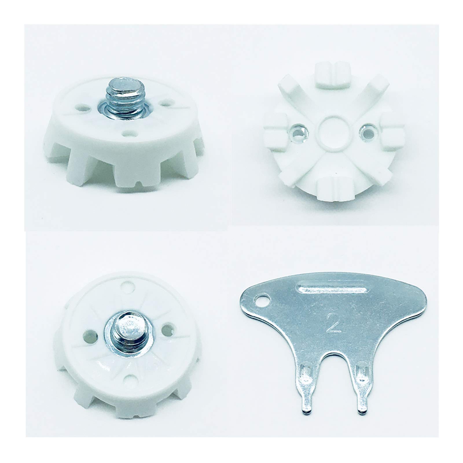 28Pcs Metal Screw on Golf Cleats Replacement Golf Spikes Golf Cleats Screw Pins Golf Spikes for Golf Shoes with 1 Pcs Golf Spikes Wrench (White)