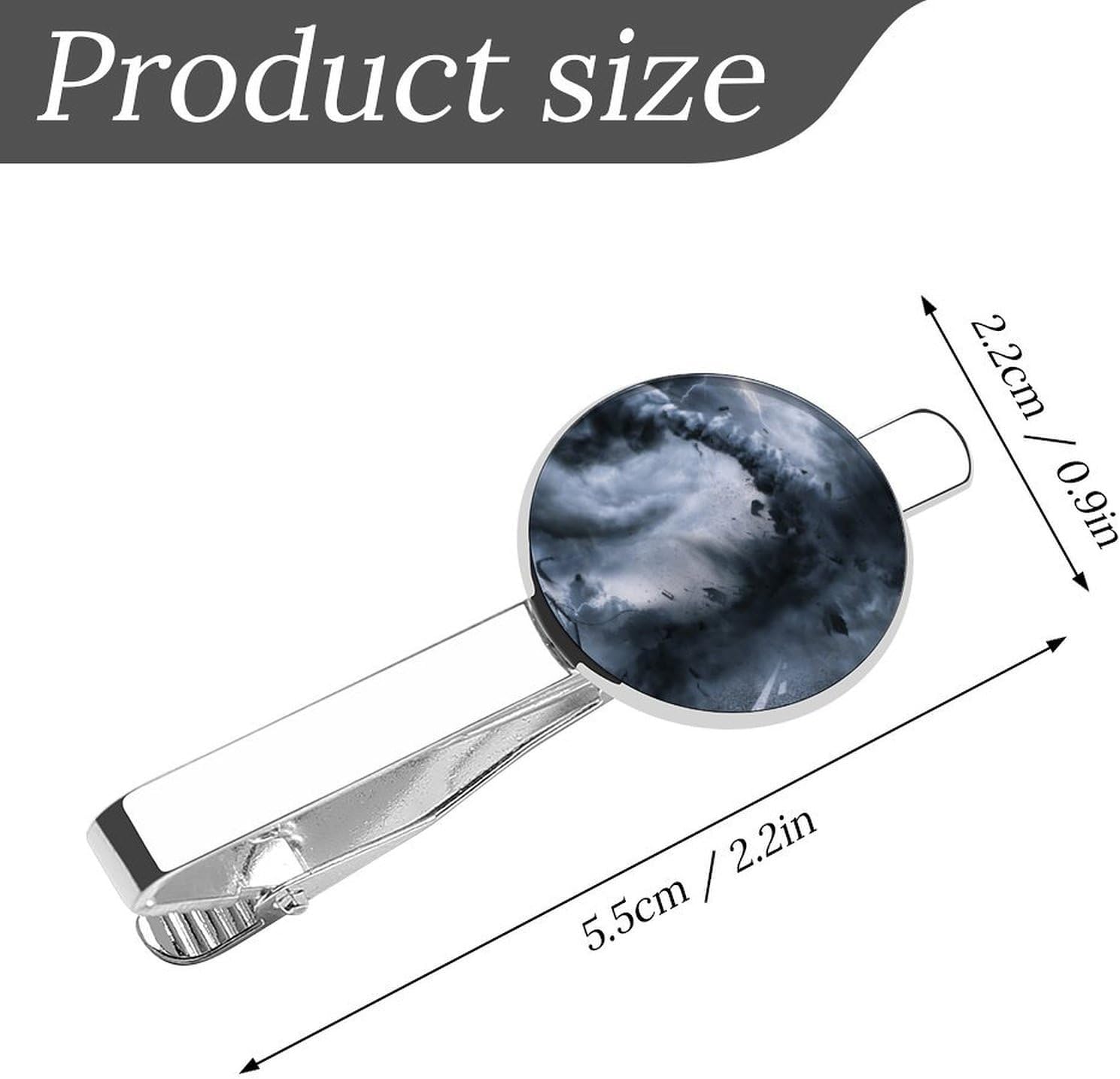 Powerful Tornado Tie Clip Fashion Jewelry Necktie Pin for Wedding Busiess Office Accessories