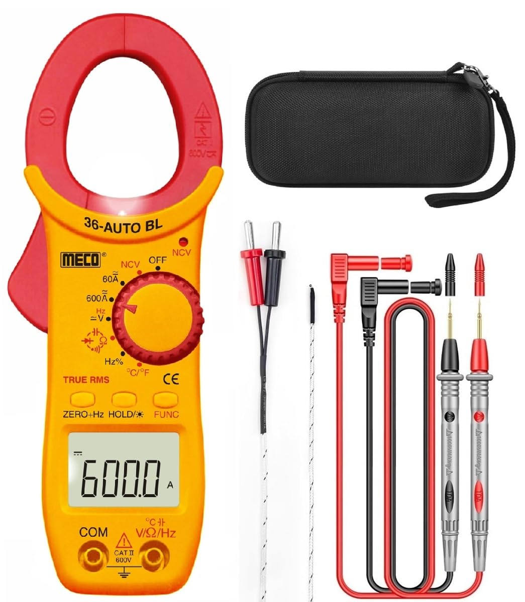 MECO 36 AUTO BL 3⅚ Digit 600A DC/AC TRMS Autoranging Temperature, NCV, Backlight, Torch Light, Capacitance, Frequency, Duty Cycle, Diode Test, Data Hold and APO functions Digital Clampmeter,-image-18