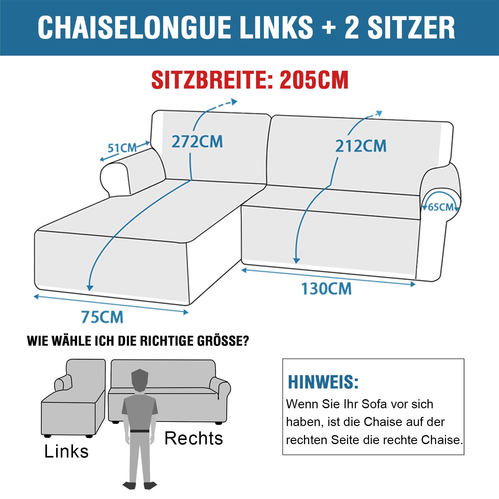 BellaHills 100% Wasserdicht Sofabezug Ecksofa l Form(205cm) Sofa Überzug Couchbezug Eckcouch Sofaschutz Sofaschoner rutschfest Sofabezüge, Lilienkissen