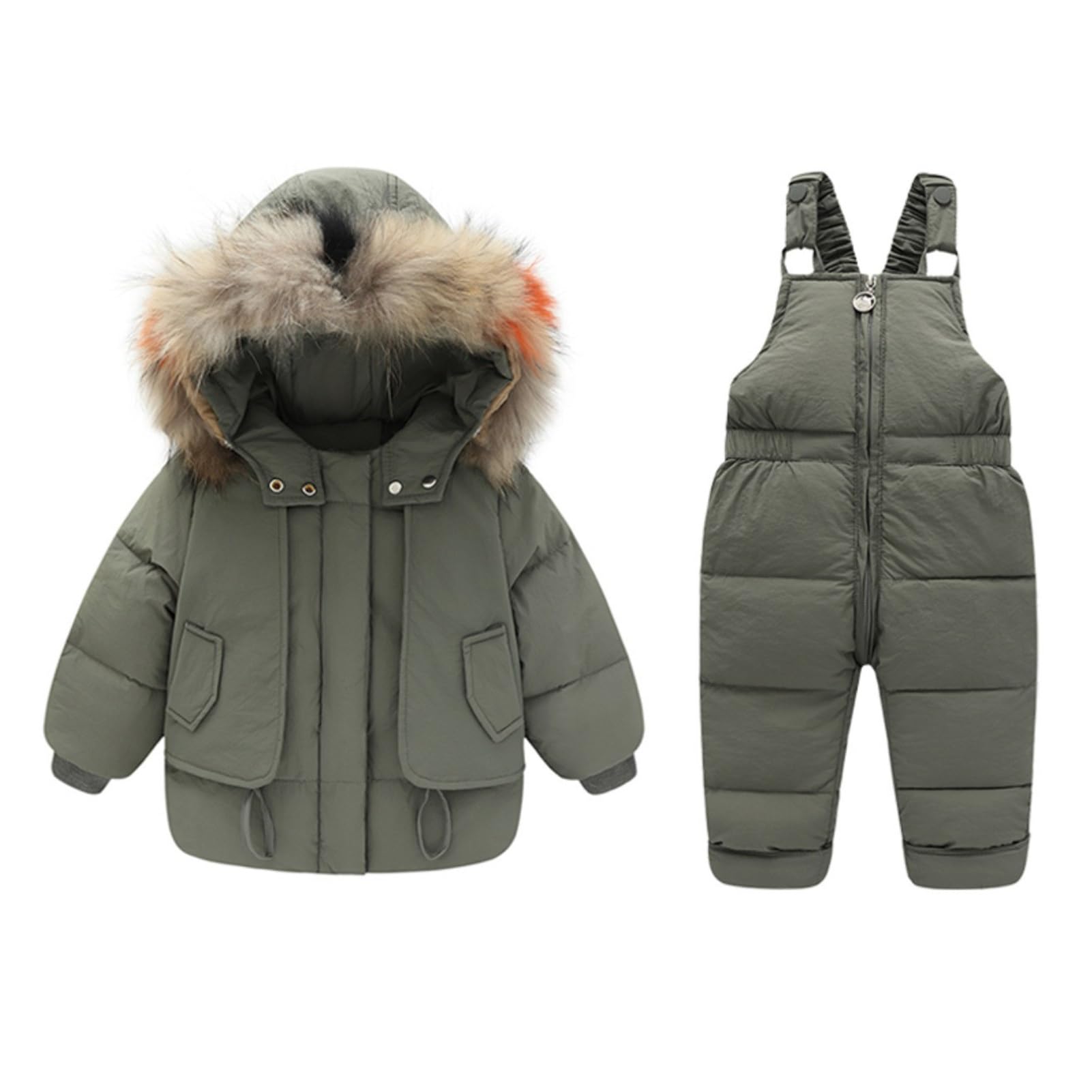 MEGXON Cappotto Invernale Bambina for Ragazzi Ragazze Cerniera Giacca Autunnale Calda Spessa Capispalla Neve Bambini (Color : B, Size : 100)
