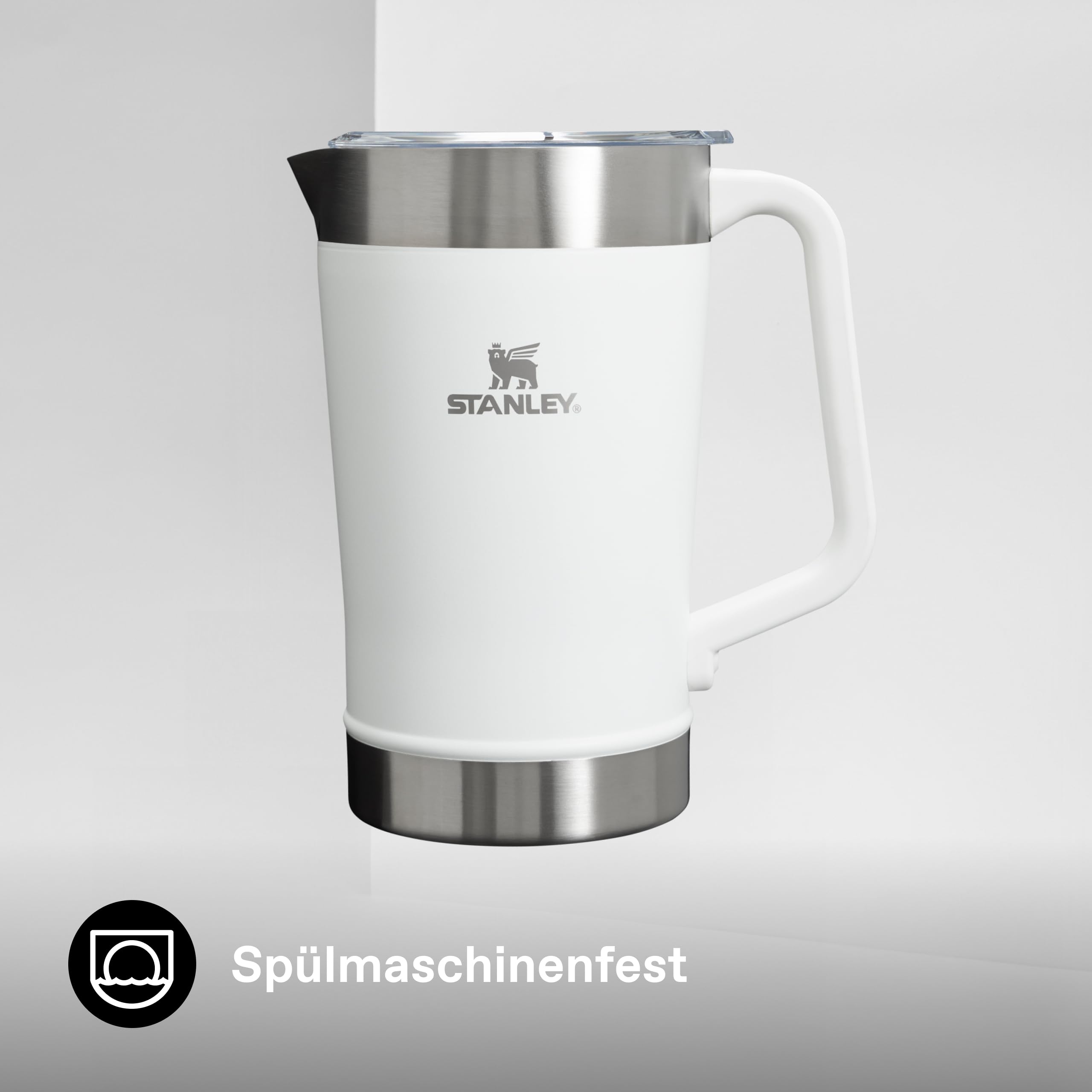 Stanley 1913 Stay Chill Pitcher 1.9L - Frost | 8 Std. kalt - 29 Std. eisgekühlt - Doppelwandige Isolierung - Spülmaschinenfest - Robuster Griff