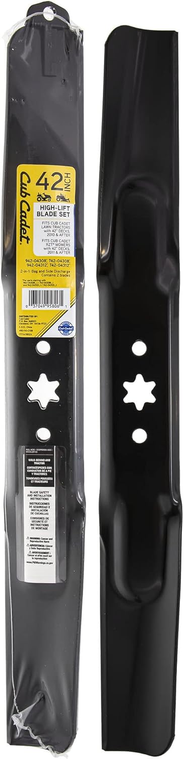 CUB CADET 490-110-C108 Blade Set 42" 04308 RZT SX XT1 XT2 ZT1 Ultima 42 S L LX42