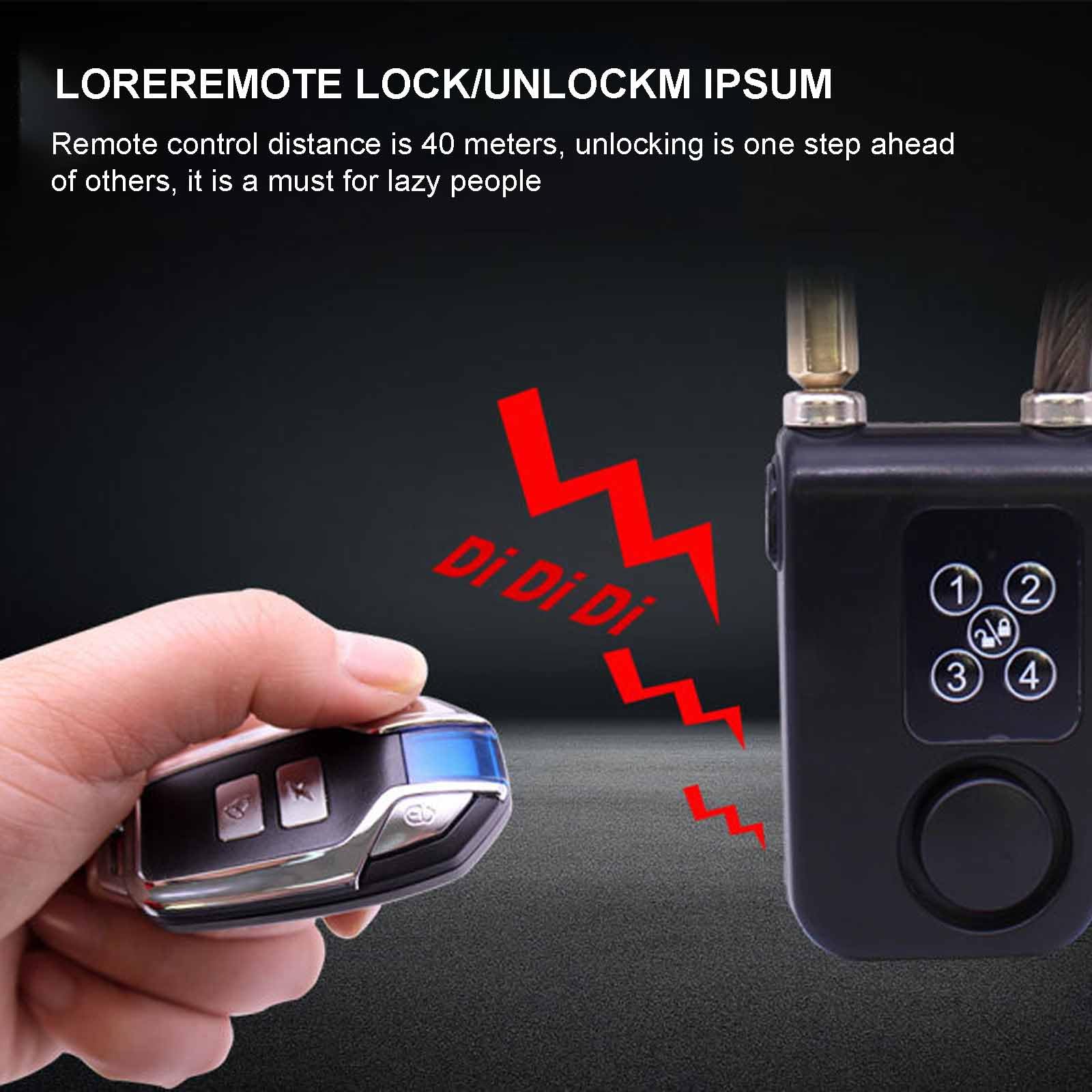 Lucchetto A Catena Per Bicicletta Intelligente - Lucchetto Antifurto Senza Chiave Da 80 Cm Con Password, Acciaio Antitaglio Spesso 6 Mm, Allarme Vibrazione, Impermeabile IP44, Alimentato A Batteria