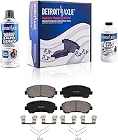 Vista 117 de Detroit Axle - Pastillas de freno delanteras para Nissan Pathfinder Frontier D21 720 Pickup Subaru SVX Pastillas de freno de cerámica con reemplazo
