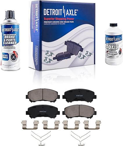 Miniatura 117 de Detroit Axle - Pastillas de freno para Chevy Trailblazer GMC Envoy Pastillas de freno de cerámica w/Hardware Buick Rainier Isuzu Ascender Olds