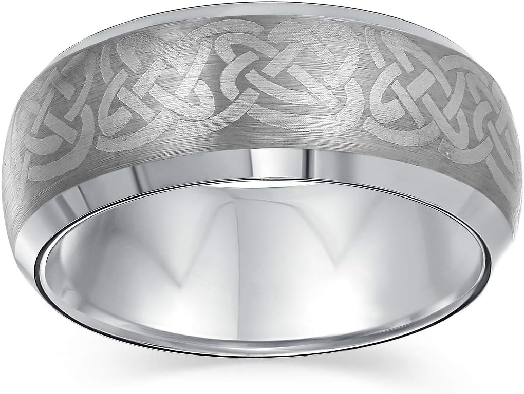 Bling Jewelry Personalized Unisex Religious Padre Nuestro Lords Pray Cross Fidget Spinner Ring Band For Men Women Teens Black Silver Tone Stainless Steel