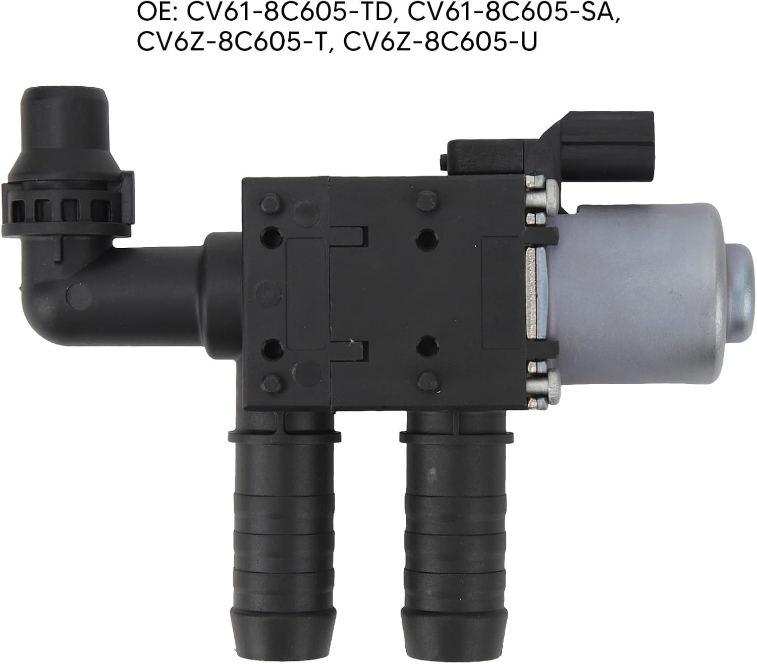 Brilluxa Heater Control Valve, Coolant Valve Solenoid Replacement Compatible with Ford Escape Transit Connect, CV6Z-8C605-T, HVAC Heater Hose Coolant Flow Regulator