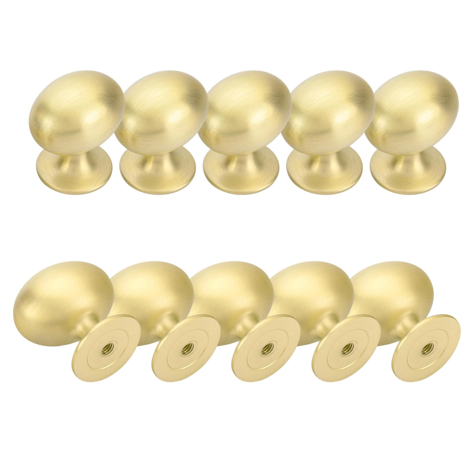 Msioytog Gold Oval Drawer Handles Lightweight Aluminum Pulls Set For Contemporary Decor Robust, Daily Use Solids Cupboard Knobs