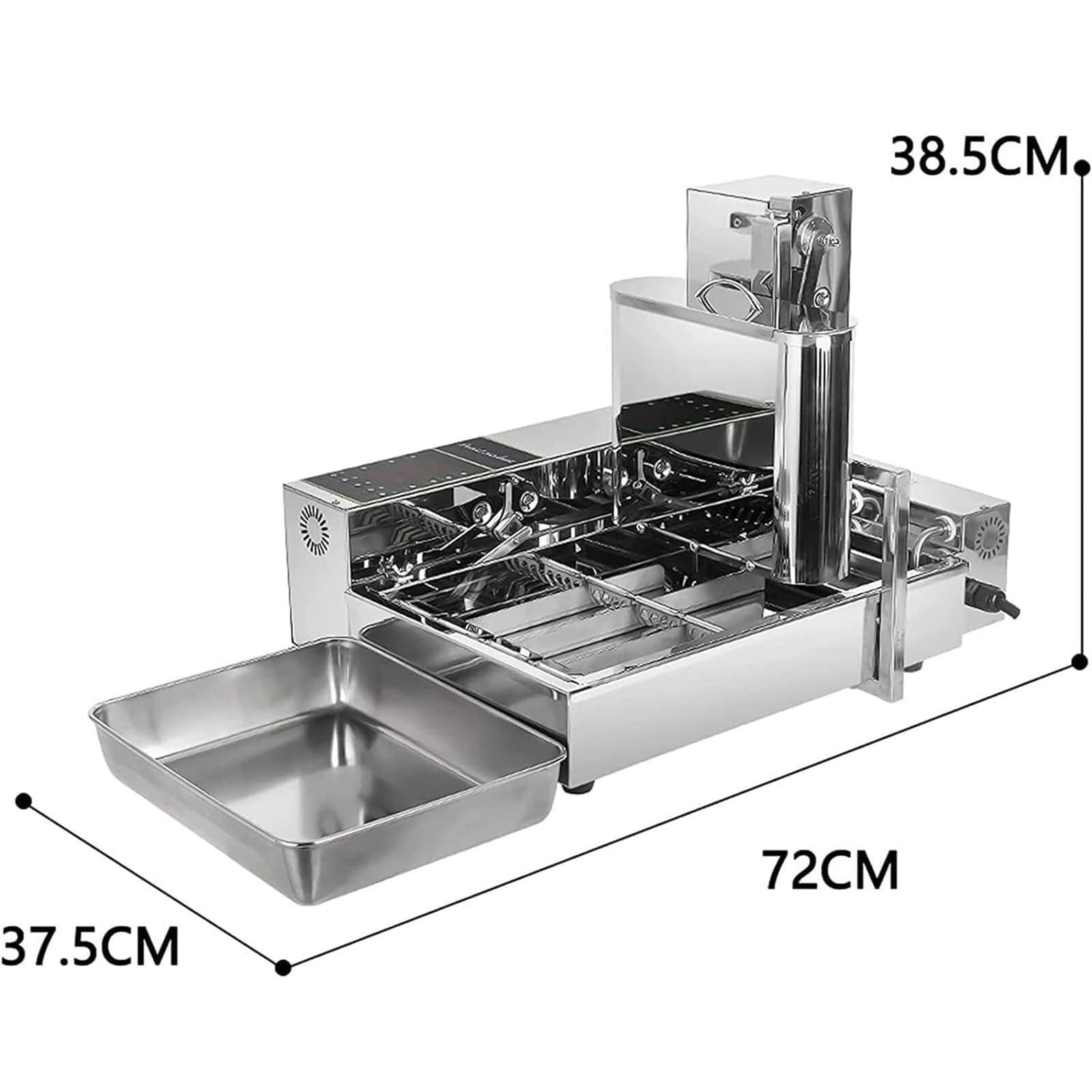 Máquina automática de donas de 4 filas de acero inoxidable con control digital