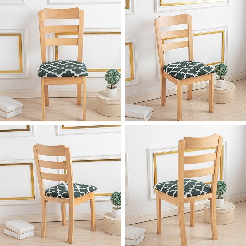 WYLEBER Stuhlhussen 4er Set Beige - Dehnbare Stuhlbezüge Für Esszimmerstühle