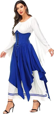 Renaissance Dress Women Medieval Costume Dress Ren Faire Costume Halloween