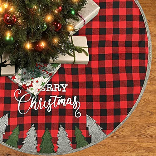 Christmas Decoration Tree Skirt Christmas Tree Apron Christmas Tree Forest Christmas Tree Decorations Party Favors For Kids 8-12 Goodie Bags (Red, One Size) #TOP1