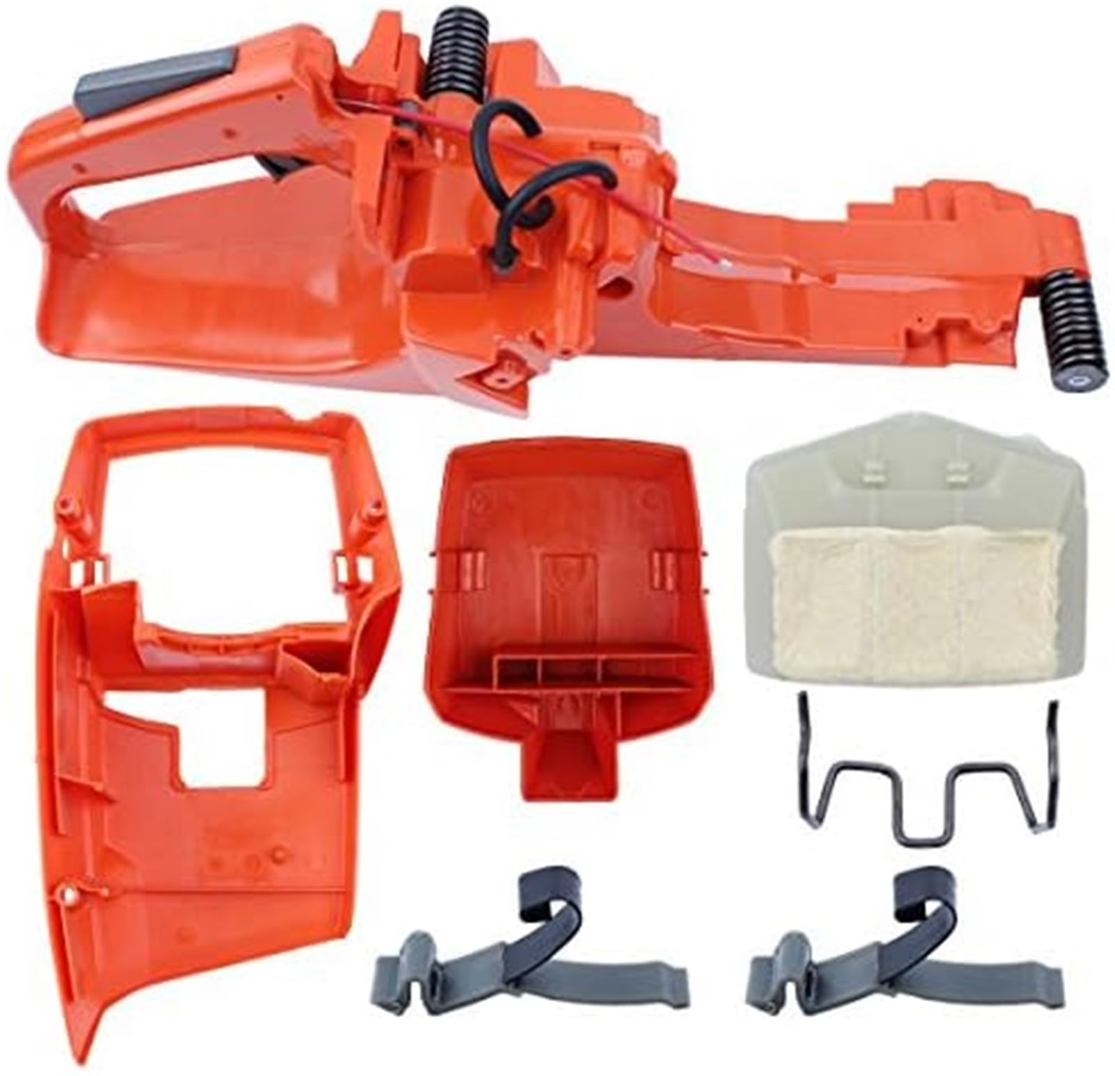 Zbiornik paliwa, filtr powietrza, górny uchwyt pokrywy cylindra, do Husqvarna, 362 365 371 372, piła łańcuchowa nr 503713273,503628001,503627871 Filtr powietrza do kosiarki