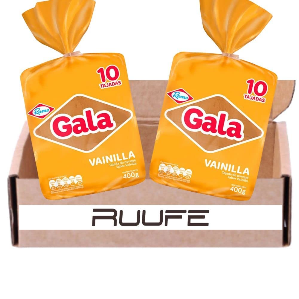 Ponque Gala Ramo Vainilla (2 pack) Colombian delicious sliced snack cake with Vanilla flavor mecato colombiano Snack from colombia online Colombian snacks dulce colombiano Colombian food Colombian Candy