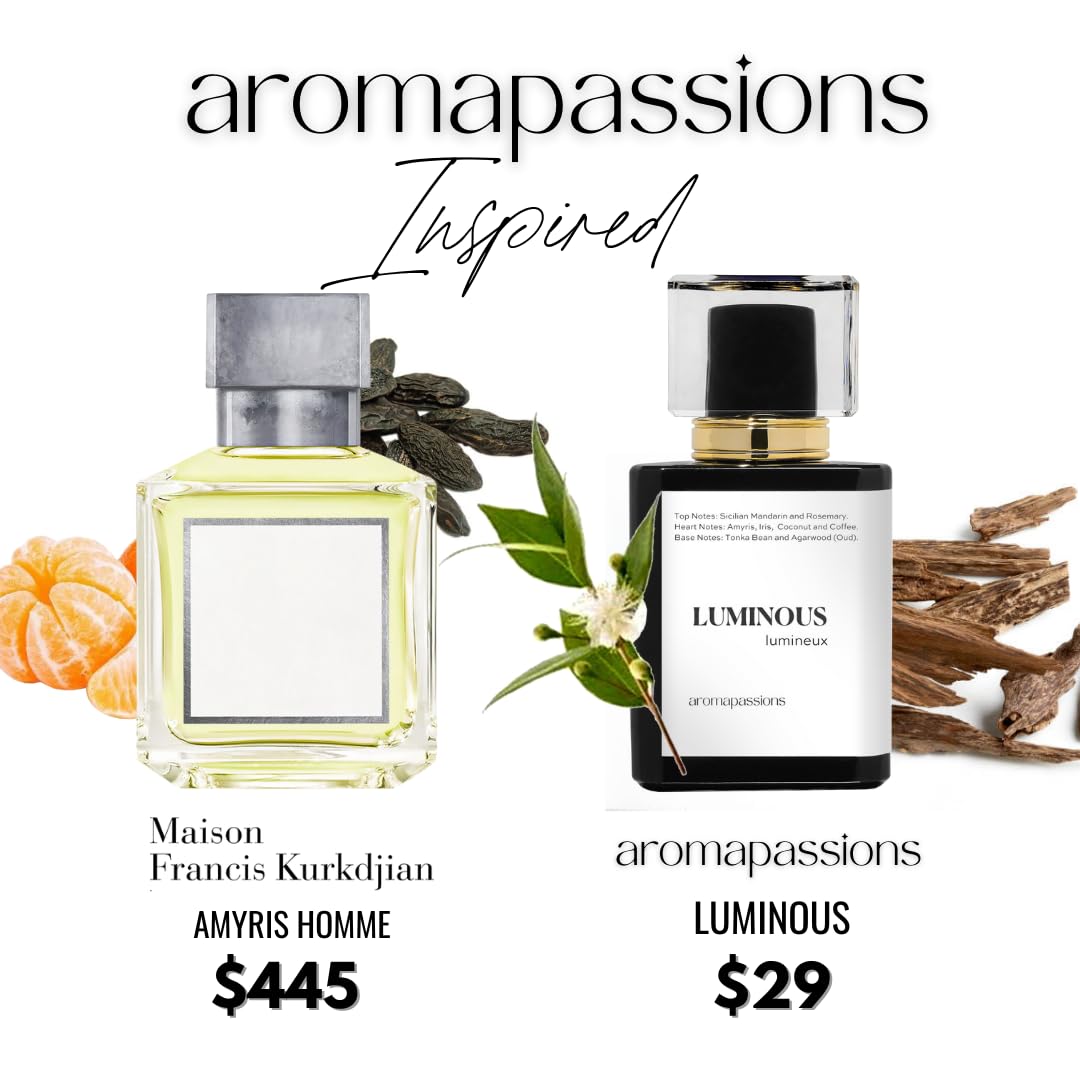 aromapassions LUMINOUS | Inspired by MFK AMYRIS HOMME | Perfume for Men | Extrait De Parfum | Long Lasting Dupe Clone Essential Oils Fragrance| Perfume De Hombre | (50 ml / 1.7 Fl Oz) - Image 3