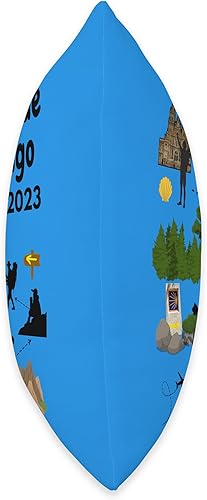 Miniatura 2 de El Camino de Santiago Pilgrim Camino Santiago de Compostela 2023 Pilgrim Journey - Almohada (18 x 18 pulgadas), multicolor
