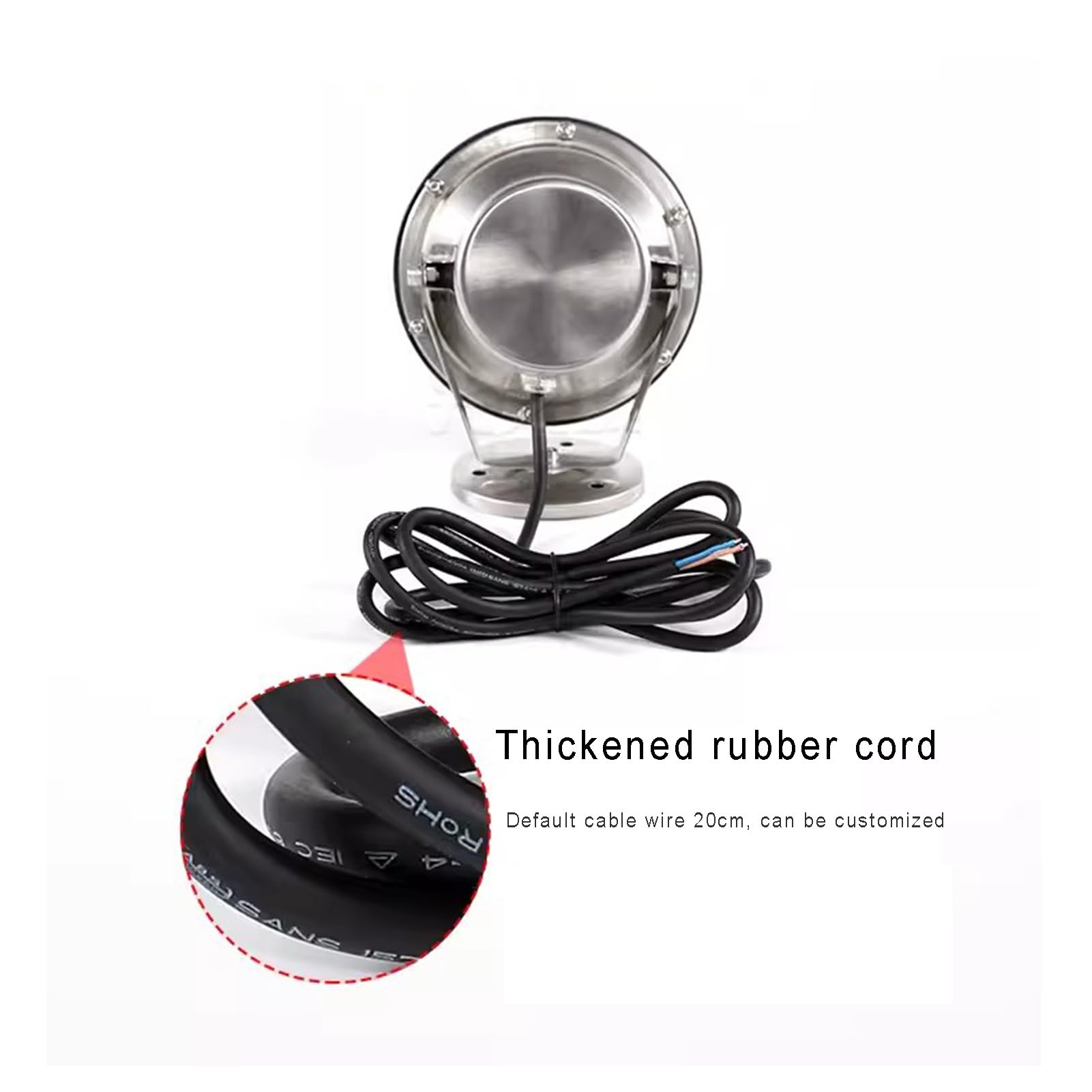 LED-Unterwasserbrunnen-Licht, tauchfähiger Dekor-Scheinwerfer, IP68 wasserdichte Niederspannungs-Teichbeleuchtung for Garten, Rasen, Schwimmbad, Steingarten, Landschaftslampe(White,15W-24V)