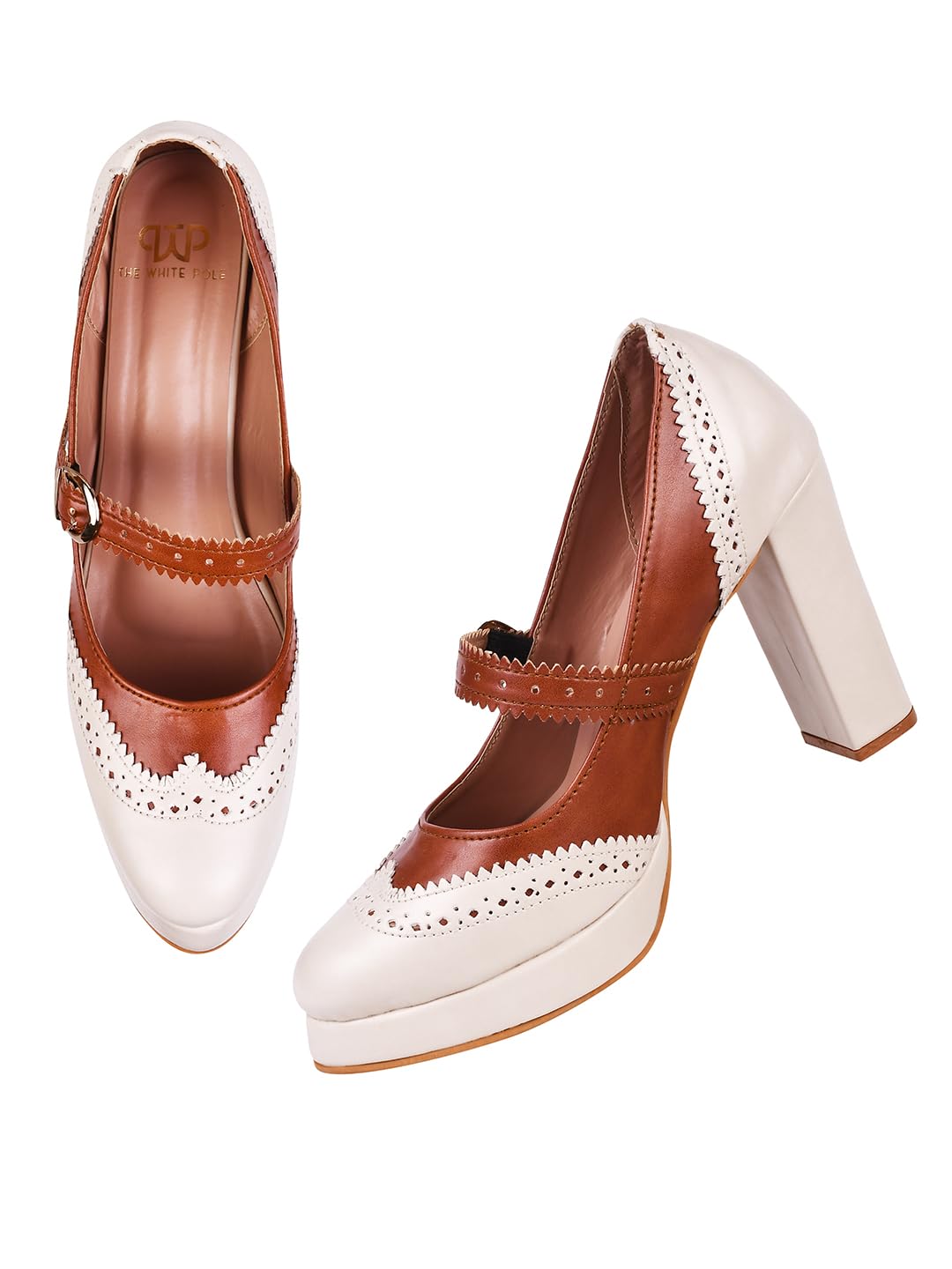 The White Pole Attractive And Stylish Casual Ethnic Comfortable Fahsion Party Heels Stylish Block Heels Sandal For Womens & Girls (B0D6RBHRBP) Amazon Price History, Amazon Price Tracker