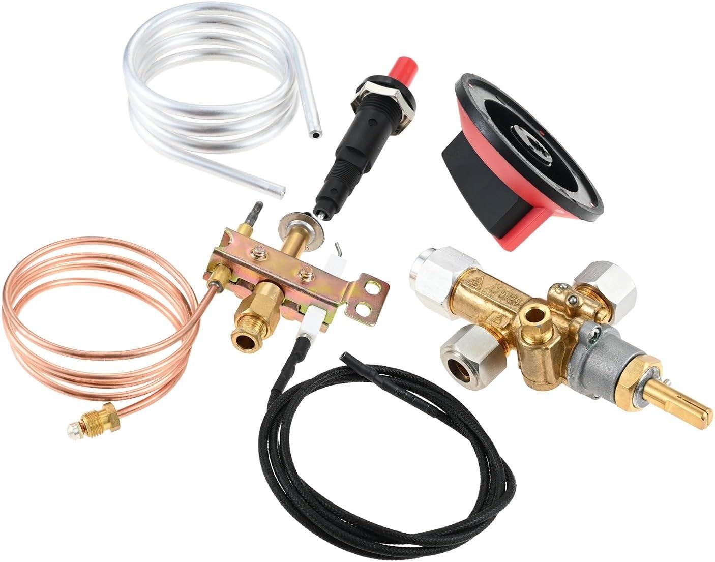 Burner Thermocouple Piezo Igniter DIY Kit Assembly for Oven Fireplace Range Oven 65 mbar LP Gas Safety Valve with Pilot