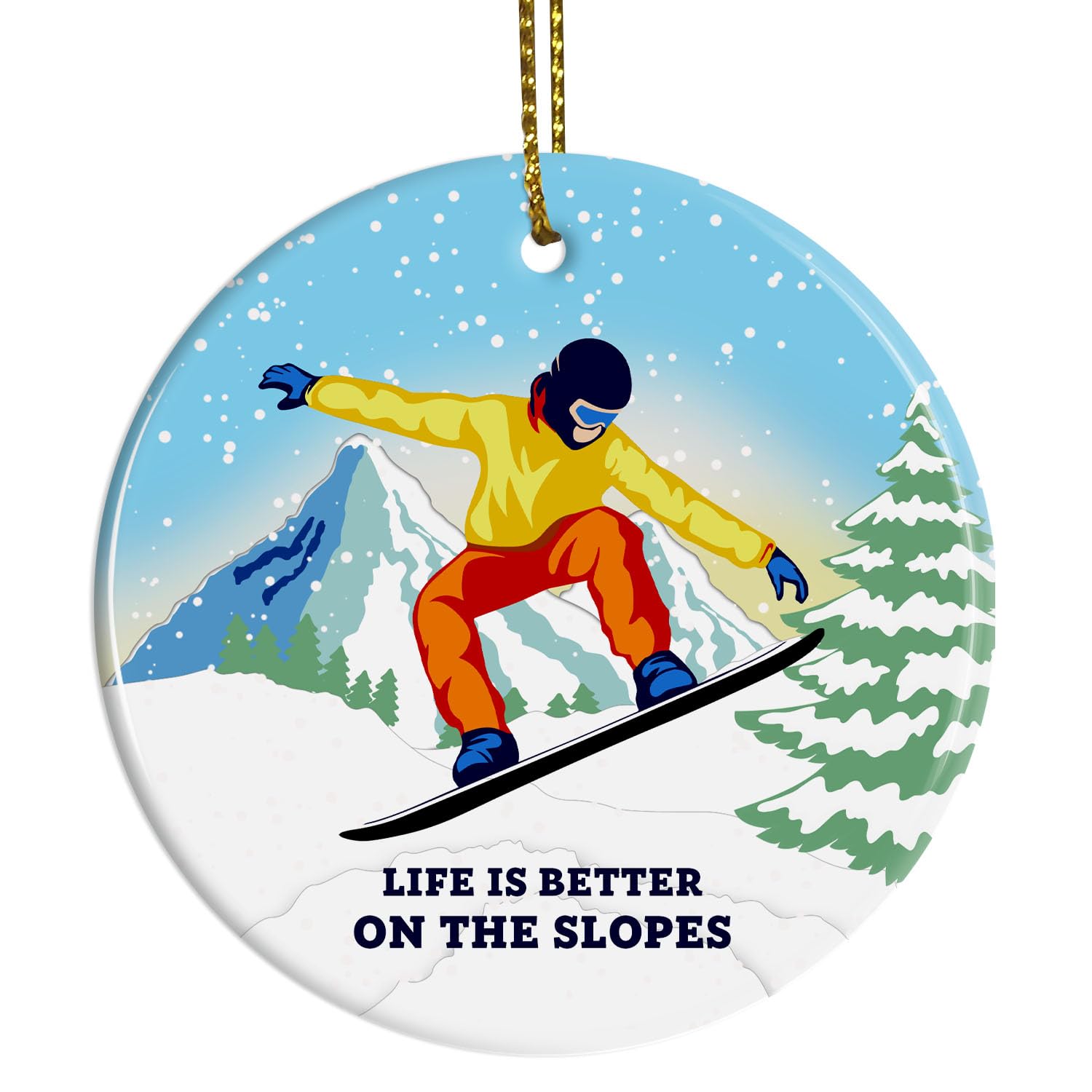 Amazon.com: Life is Better On The Slopes Snowboard Ornaments for