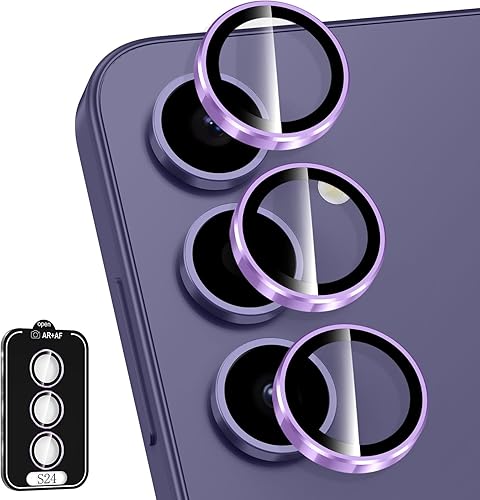 Miniatura 266 de Protector de lente de cámara para Samsung Galaxy S25 FE, cubierta individual de lente de vidrio templado con anillo de metal, [fuerte adsorción]