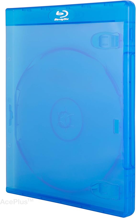 حالات Blu-Ray واحدة بسمك قياسي 12 مم مع شعار Blu-Ray منقوش (100 عبوة)