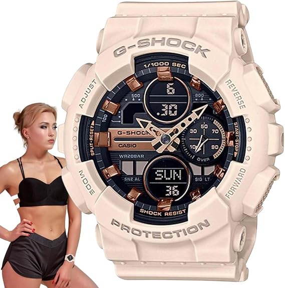 Casio GMA-S140M-4ADR Kol Saati, G-Shock, Analog/Digital, Krem, Kadın