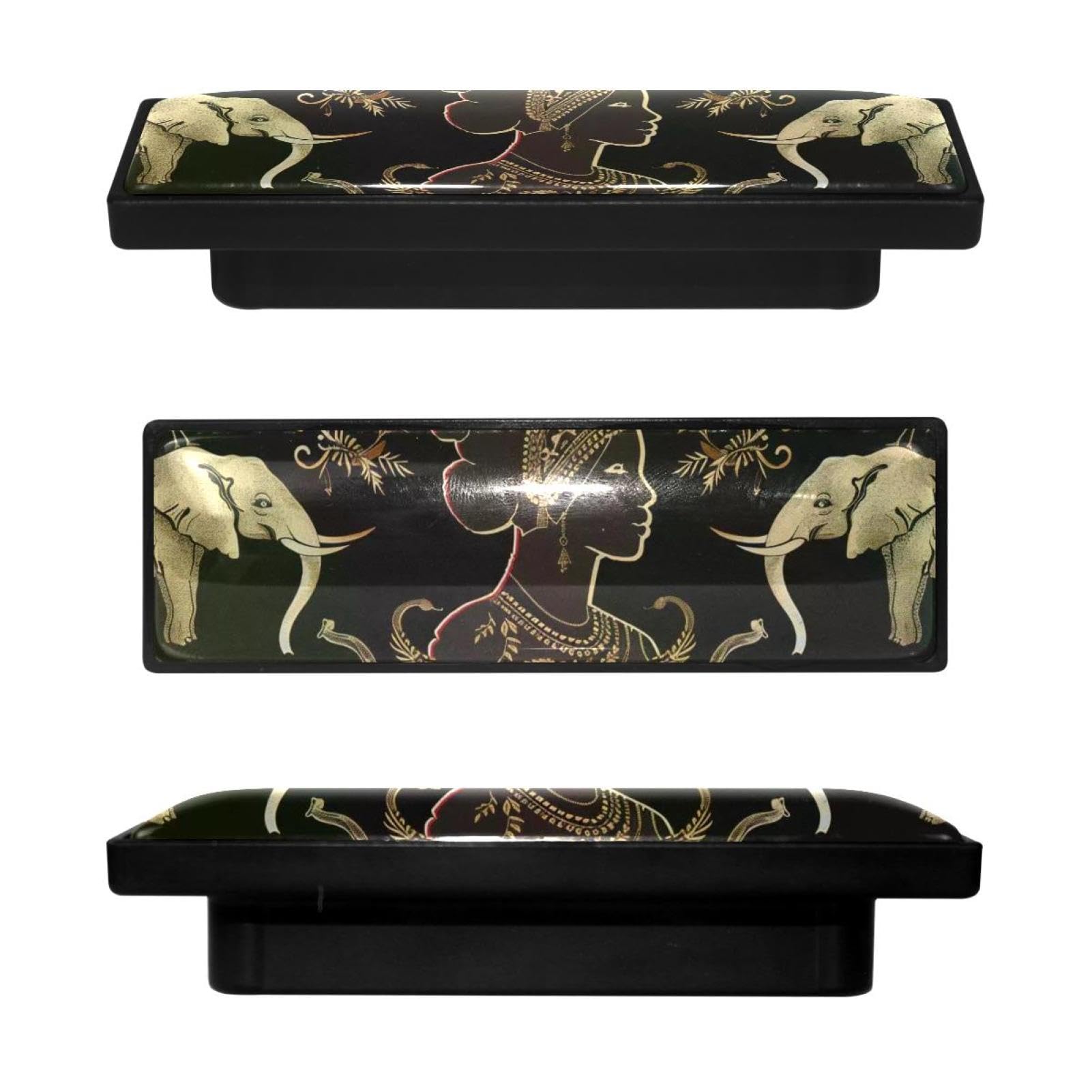 Boutons d'armoire de cuisine rectangulaires décoratifs et poignée tiroir rétro