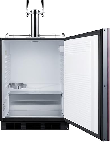 Miniatura 3 de Summit - Kegerador bajo encimera de 24 pulgadas, kit de doble grifo, compatible con ADA, acero inoxidable - SBC58BLBIADA 2-Negro -,Negro -