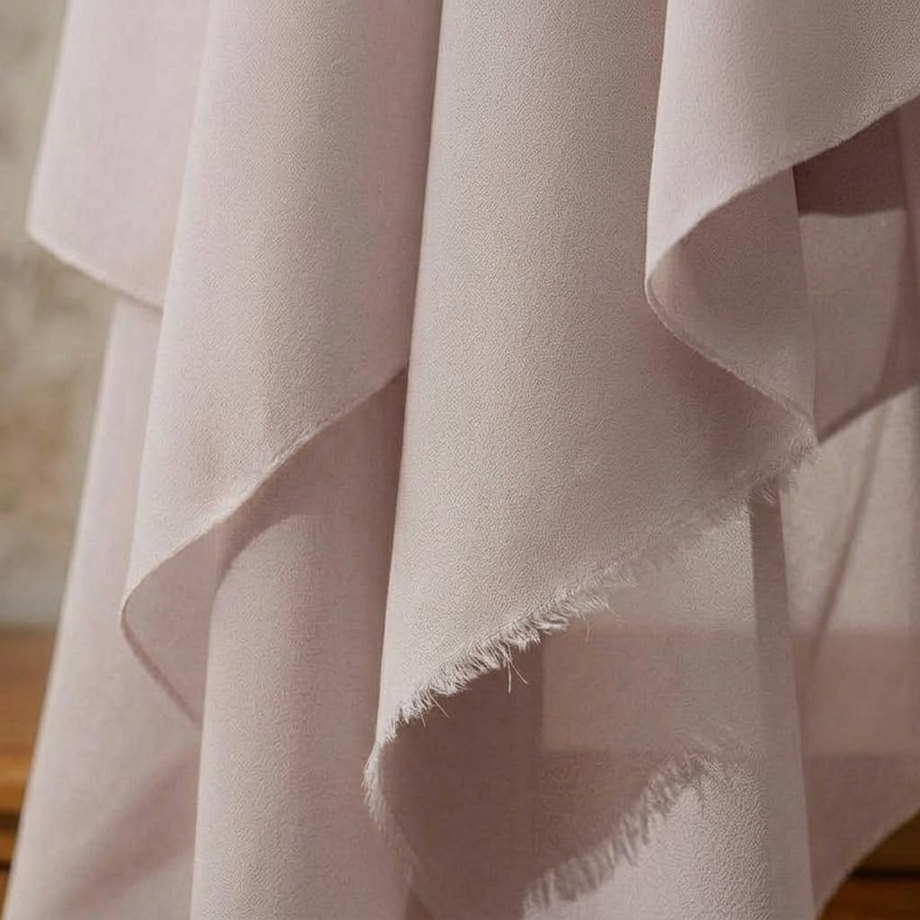 Soimoi Tela de gasa de poliéster, panel continuo para drapeado de 142 cm de ancho, 70 g/m², tela ligera, suave y transparente de tejido liso por 9 metros, ideal para drapeado de arcos de boda