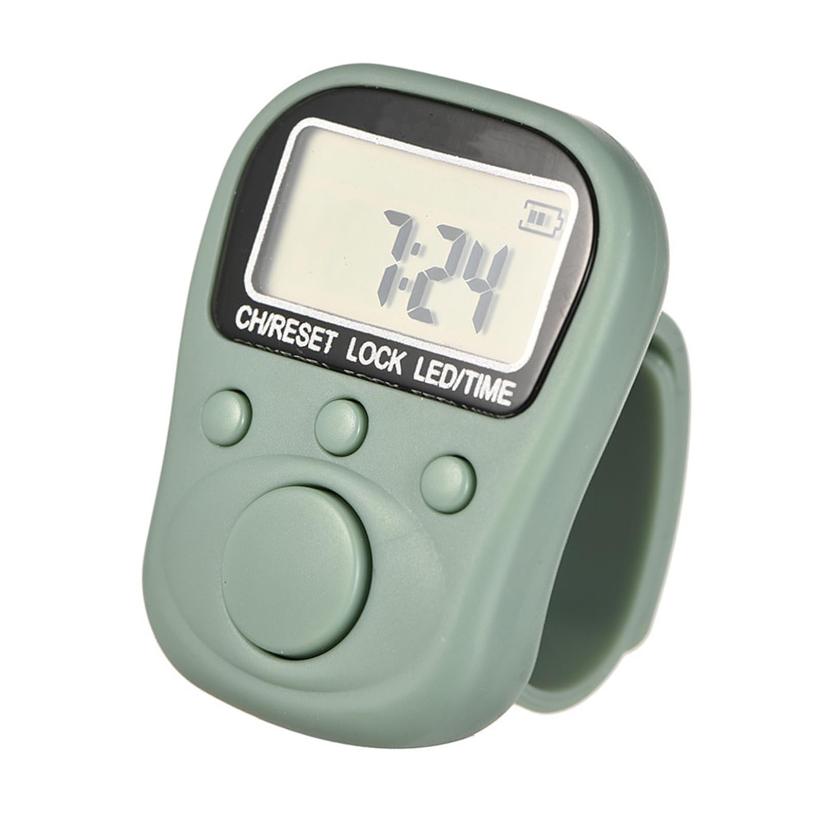 Rgybao Green Channel Led Backlights Finger Counter Rechargeable Digital Display With Long Battery Lifespans For Workout And Exams Fitness Reps Trackers
