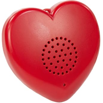 Talking Products Talking Heart Voice Recordable 2 Minute Recording Create Your Own Personalized Memory Bear Plush Teddy or Baby Heartbeat Keepsake Red