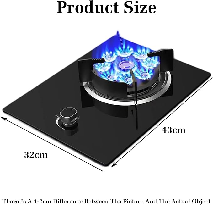 Estufa de Gas 1 Quemador, 4.2KW, Vidrio Templado, para Cocina miniatura 3