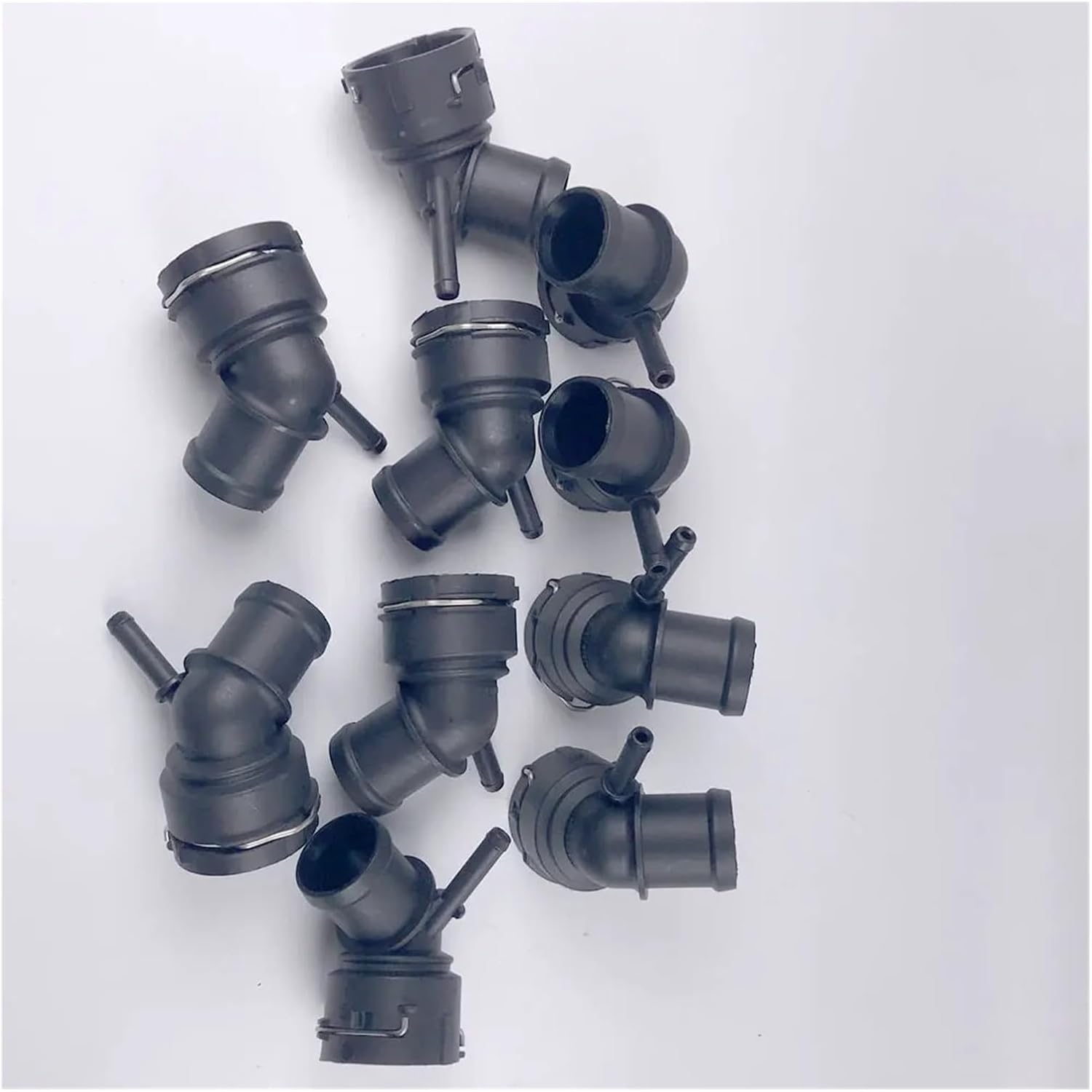 6Q0122291E 1K0122291CD Engine Coolant Cooling Water Pipe Joint Compatible With VW Golf Polo Jetta Passat Beetle Eos Caddy Compatible With Touran A3 TT(1 piece)