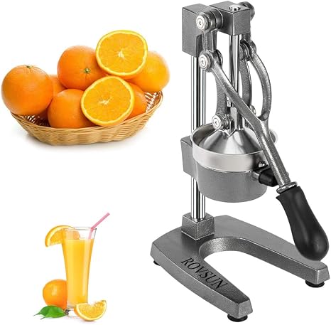 Amazon.com: ROVSUN Exprimidor de cítricos profesional, exprimidor de frutas  manual de grado comercial para jugo de granada de limón y naranja, prensa  de mano resistente de alta calidad y exprimidor de lima (