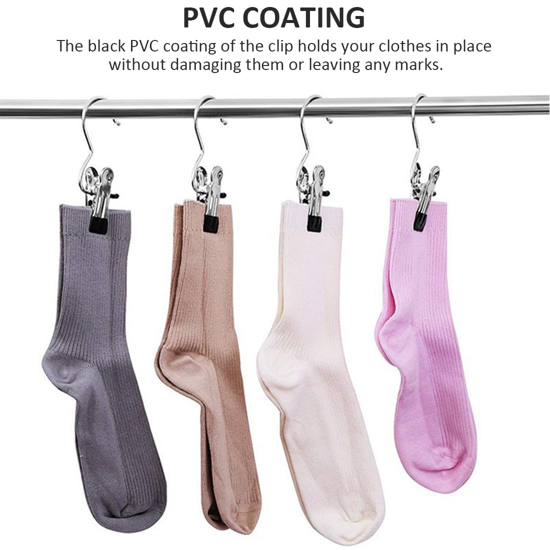 20 Ganci Con Pinza In Metallo Per Appendere - Salvaspazio Per Pantaloni, Scarpe, Asciugamani