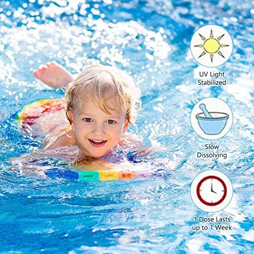 Pool Cleaning Tablets,Multifunction Chlorine Tablets,Chlorine Tablets for Swimming Pool 100 PCS,Suitable for Swimming Pool,Spa,Bathtubs