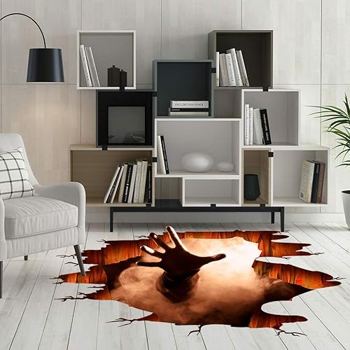 Adhesivos 3D de pared de techo de Halloween, calcomanías de pared de fantasma, murales de arte de Halloween extraíbles para sala de estar, ventana,