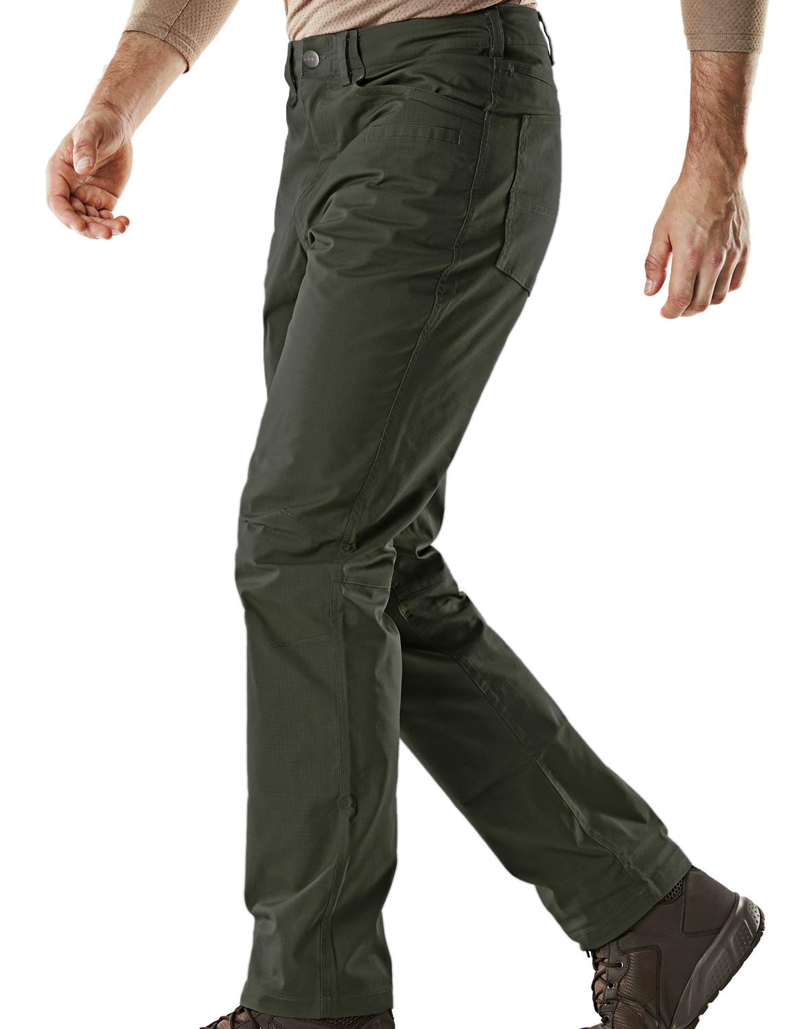 CQR Men's Flex Stretch Tactical Pants, Water Resistant Ripstop Cargo Pants, Lightweight EDC Outdoor Work Hiking Pants — view 31
