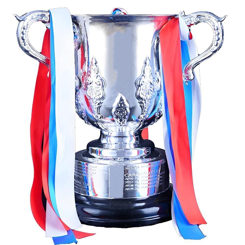 Huadafun Football England League Cup Champions Trophies Replica Soccer Club Trophy Commemorative Collection Home Office Resin Ornaments 44cm/17.3in,44#