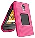 Nakedcellphone Case for CAT S22 Flip Phone, Slim Hard Shell Protector Cover - Bright Hot Pink