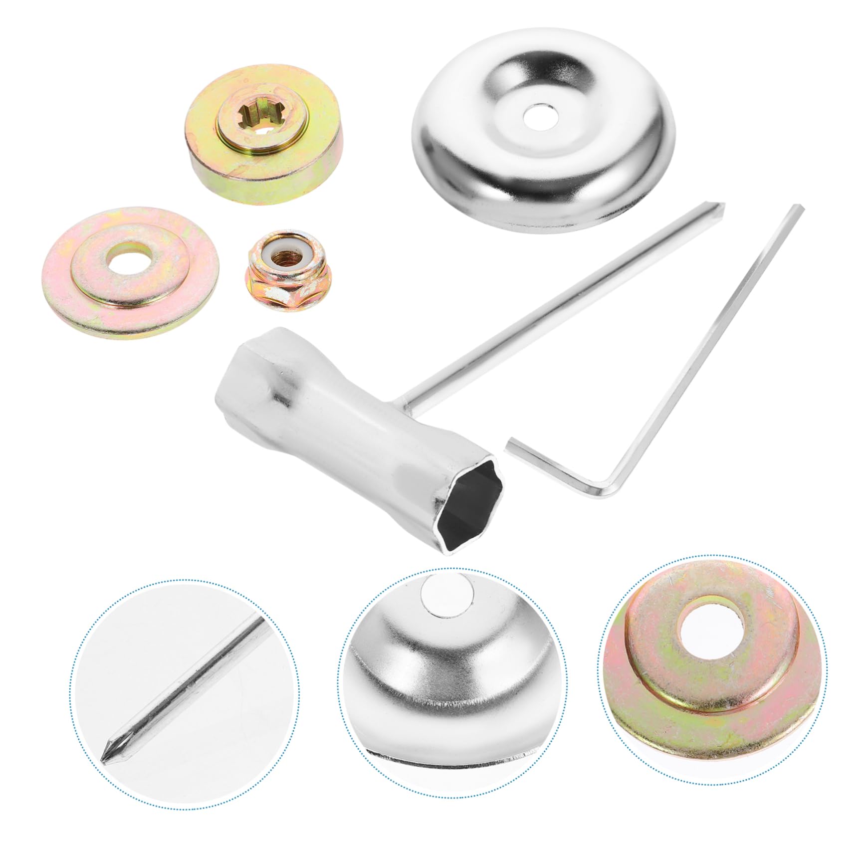 HANABASS 5juegos Herramientas De Accesorios para Desbrozadora y Cortacésped Compatible Máquinas De Deshierbe Incluye Disco De Desmalezado para Jardinería y Agricultura