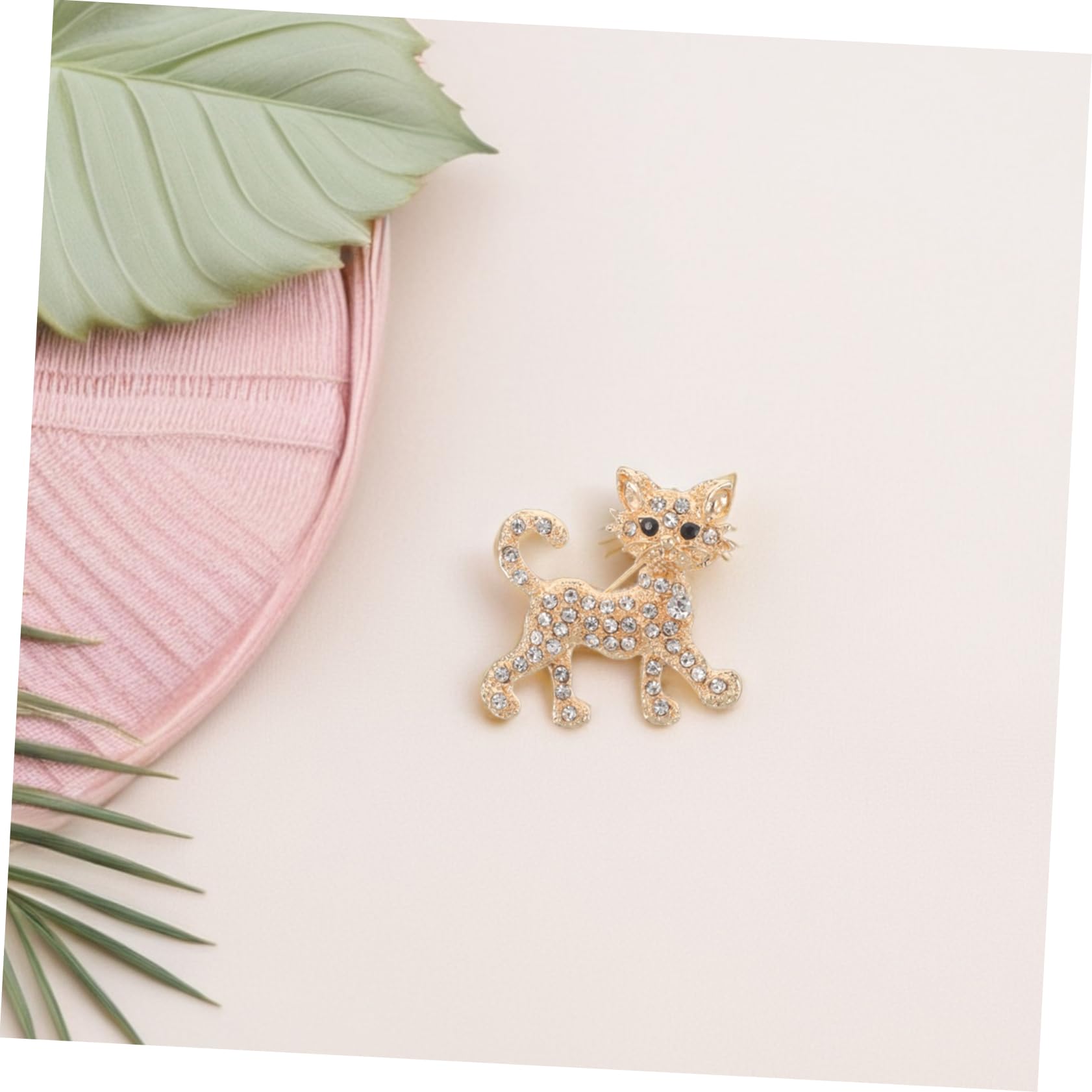 Broches de Moda con Forma de Gato, Lindos, con Diamantes de imitación, Accesorios para Bolsos y Solapas de Animales adorables para Mujeres.