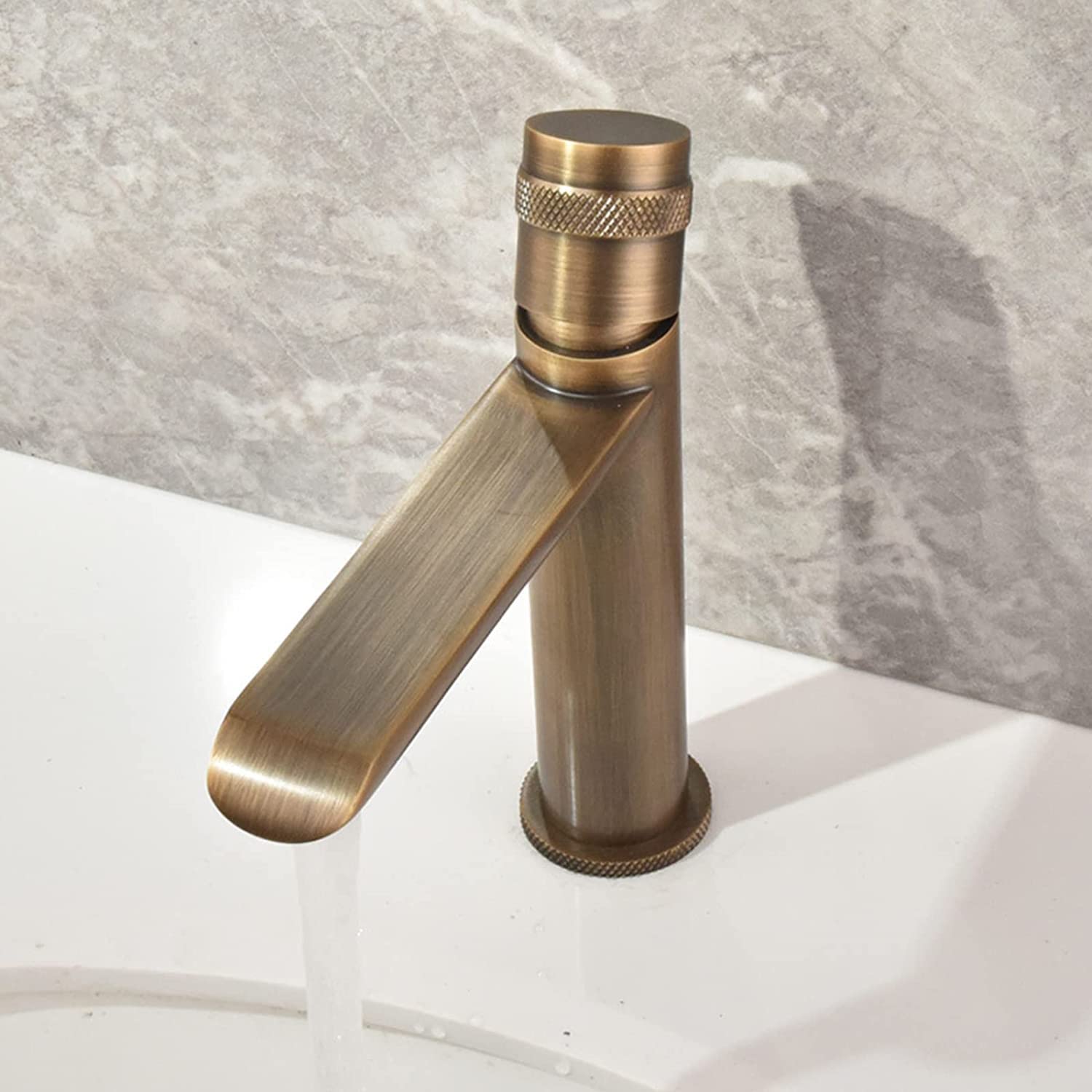 Ksunun Grifo de baño Grifo de lavabo de baño de latón Grifo mezclador de lavabo de un solo orificio Grifo de aireador Grifo de lavabo Grifo de lavabo de baño de una sola manija Grifo de lavabo de