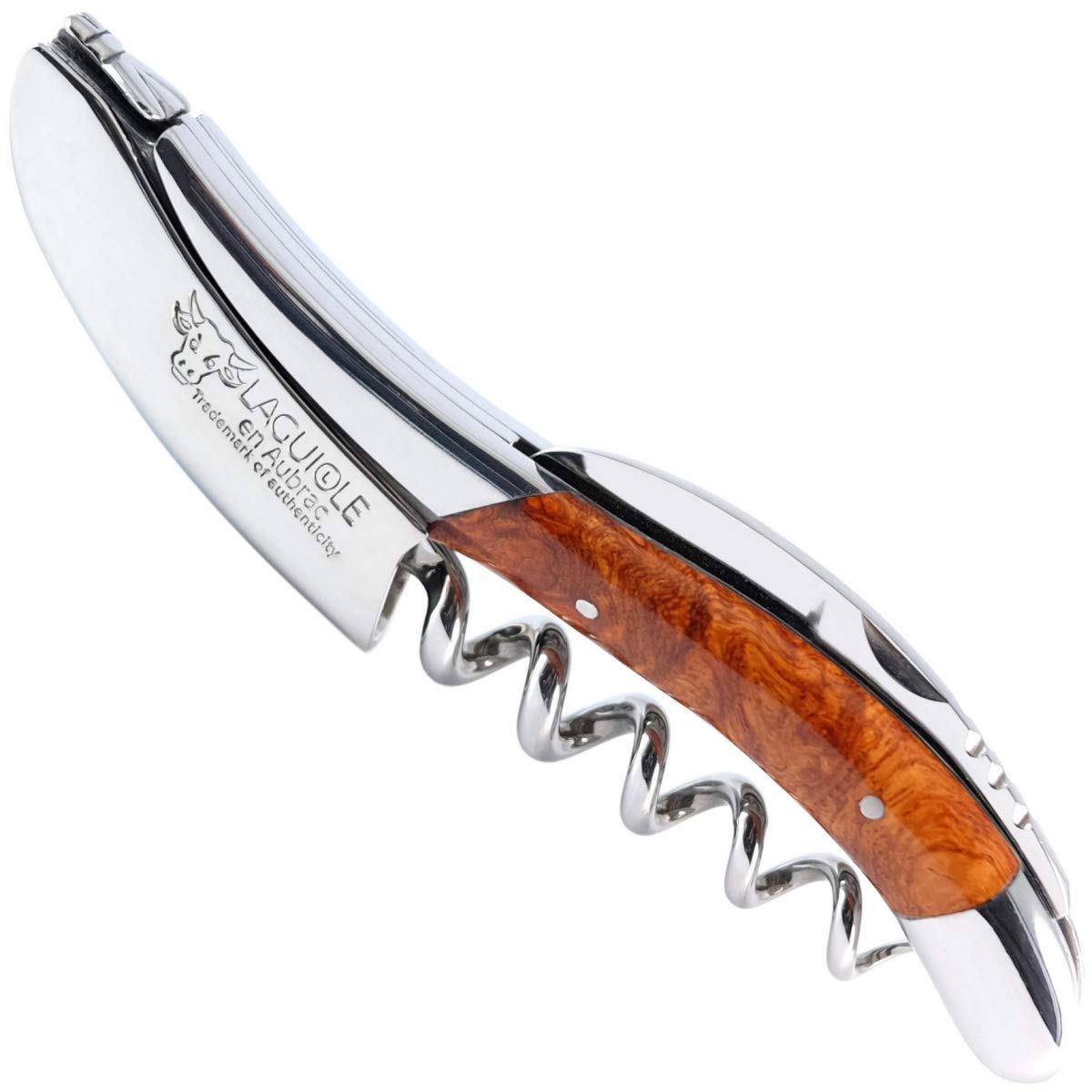 LAGUIOLE en Aubrac professionelles Sommelier Kellnermesser Amboina Wurzelholz