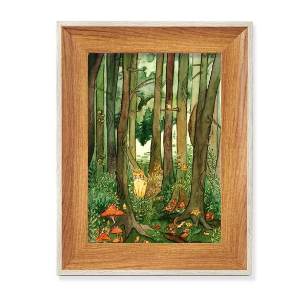 Cadre de Photo en Bois Les miaoji Peinture Chat Tableau Art