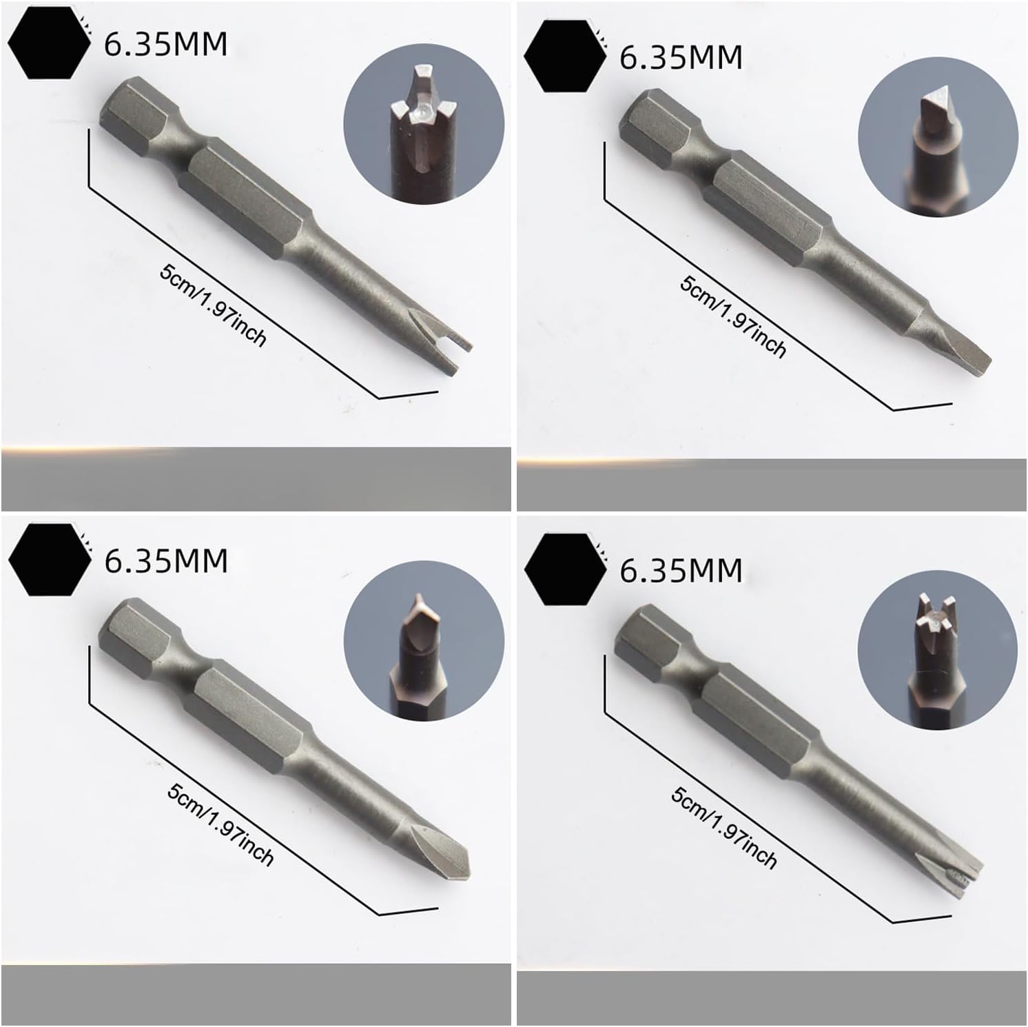 13 Pack Slotted Phillips Screwdriver Bit Set U-Shaped Y-Type Triangle SP6 Screw Driver 1/4'' Magnetic Phillips Head Drill Bit Sets for Rechargeable Cordless Screwdriver Electric Screwdrivers