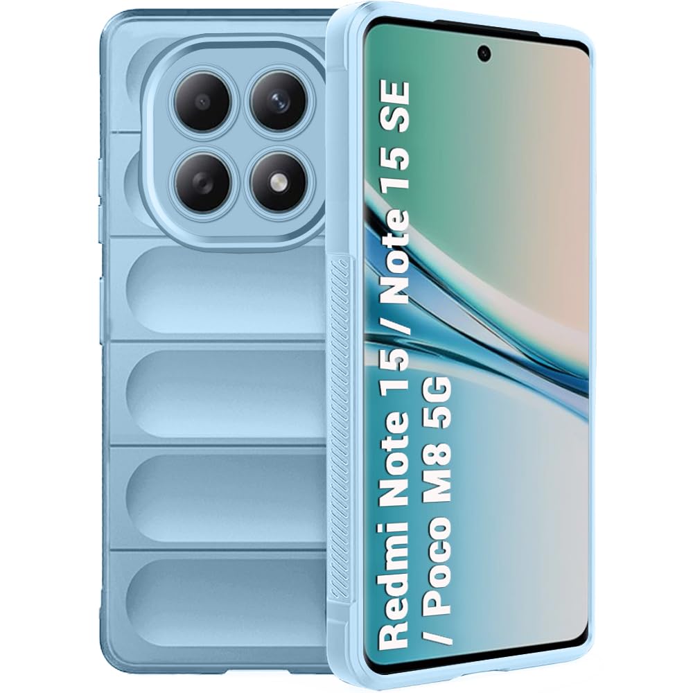 TheGiftKart Liquid Silicon Back Cover Case for Mi Redmi Note 15 / Note 15 SE/Poco M8 5G | Shockproof Military Grade Protection | Micro-Fibre Cloth On Inner Side | Anti-Slip Grip Cover (TPU, Blue)-image-16